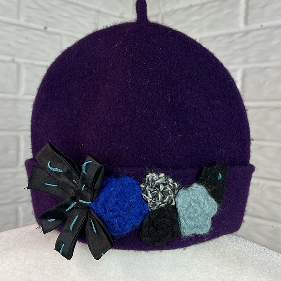 ALESSANDRA BACCI FIRENZE WOOL HAT Made in Italy BUNDLE MAURICES SCARF - Picture 2 of 10